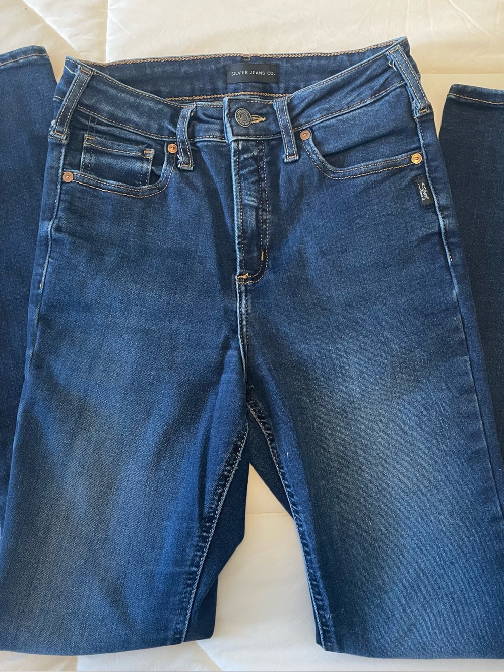 Silver Jeans Dark Blue Women's Straight-Leg Jeans